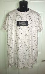 Freego Denim Co Short Sleeve White Black Spot Men’s T-Shirt Size XL