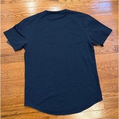 New BYLT Premium Drop Cut Lux V-Neck Shirt Mens XL Navy Blue Tee Short Sleeve