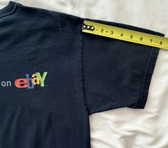 Vintage EBAY DAYDREAM Logo Black Short Sleeve T-Shirt Large Cotton Preshrunk