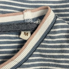 Common People Men’s Blue Pink Striped Pocket Cotton Tee T Shirt M Medium Indi