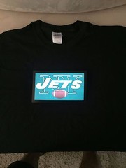 NFL JETS NJ LED Sound Activated LIGHTS UP LED T-Shirt ALL SIZES Wireless