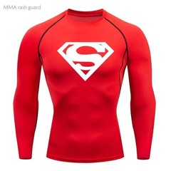 Superman T-shirts Superhero Gym Short Compression Sleeve Tee Tops Shirt Men TOP