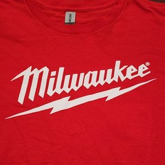 Milwaukee Tools Men’s 2XL T-Shirt Cotton Red My Tool Last Longer Than Your Tool