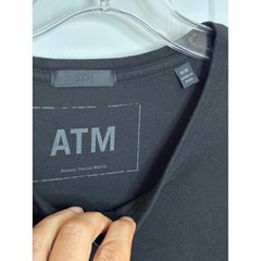EUC ATM Anthony Thomas Melillo mens Black Long Sleeve Henley Shirt size M
