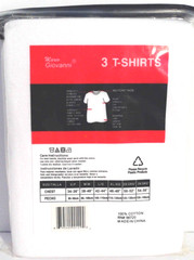 Marco Giovanni Premium Quality Pack of 3 100% White Cotton T-Shirts