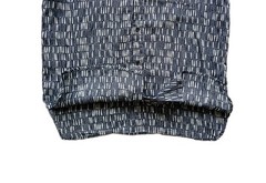 Seasalt Men’s Shirt Medium Blue Heron Short Sleeve Linen Collage Lines “Inkwell”