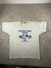 Vintage Shirt Mens Large Gray Old Forge NY Single Stitch 90s Streetwear