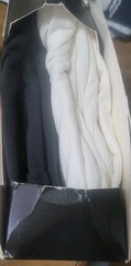 Men NWT LARGE REBOX HANES ULTIMATE COMFORT 2 BLACK/ 2 WHITE Crew Neck T-shirts
