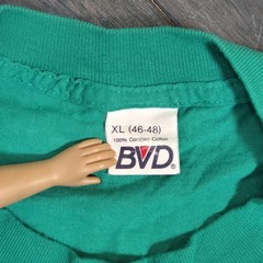 Vintage 90s BVD Pocket T Shirt Green XL (Fits Large) Single Stitch