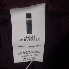 i Jeans By Buffalo Caruso Mock Cowl Neck Maroon Long Sleeve Shirt Sz L Mens Logo