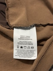 Nike Sportswear Colorblock Tee Mens L Brown Tan Asymmetric Curved Seam Cotton
