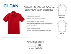 Gildan® – DryBlend® 6-Ounce Jersey Knit Sport Shirt 8800