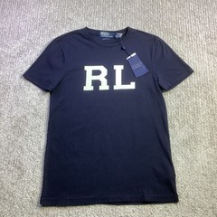 Polo Ralph Lauren Mens Custom Slim Fit RL Graphic T-Shirt Navy Blue Small NWT