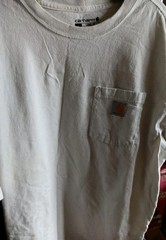 Three (3) Carhartt Loose Fit Pocket T-Shirts Mens Size L Black White Gray