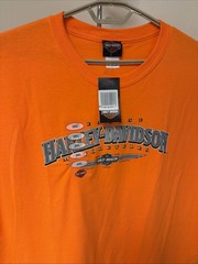 Harley-Davidson Men’s T-Shirt 3XL Annapolis Maryland Short Sleeve Bright Orange