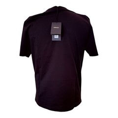 Versace 1013302 Maxi Chain Black Cotton Men’s logo-print T-shirt, Size Small