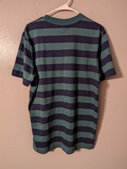adidas Originals Samstag Colorblock Stripe Tee Green Blue Night Indigo Shirt M