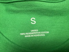 Apple Shirt Mens Small Green Animal Logo Graphic Tee Regenerative Cotton