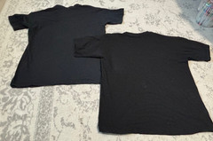 2- Mens 100% Cotton Casual T-Shirt Black White Short Sleeve Tee Crew Neck V-Neck