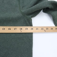Members Mark Thermal Henley Shirt Mens Medium Green Pullover Dexter
