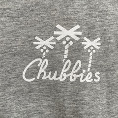 Chubbies T-shirt Mens Size Large Sky’s Out Thighs Out Gray Summer Sun Funny