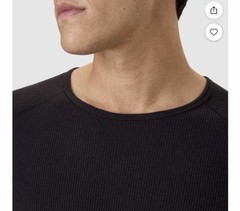 Hanes Men’s Waffle Knit Thermal Long Sleeve Shirt Black XL