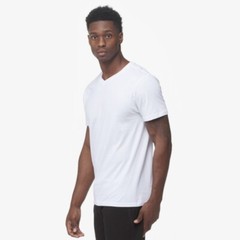 New CSG (3 Pack) Men’s White Basic Vee V-Neck T-Shirt 1800202