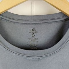Adidas Shirt Mens S Climate Grey Orange train run sports Tank compression layer
