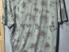 Kappa Shirt Mens L Green Tie Dye Logo Graphic Tee Back Hem Print Streetwear