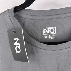 NFQ T Shirt Mens 2XL XXL Gray Short Sleeve Crew Neck Lightweight Stretch NEW