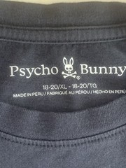 Psycho Bunny Men’s Classic Crew Neck Tee Shirt Navy Blue Size 18-20 XL Youth