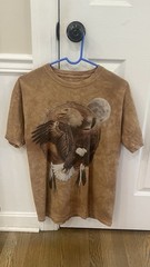 Men’s Graphic The Mountain Brown Wash Eagle Dream Catcher Shirt Size Medium