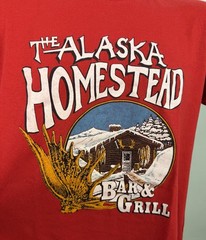 Vintage Alaska Shirt Mens Large Tight Fit 80s Nature Tee Alaska Souvenir T-shirt