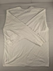 Delta Soft Mens White Long Sleeve Crew Neck Cotton T-Shirt XL 3XL Blank