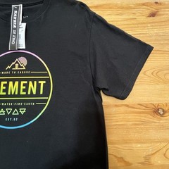 ELEMENT T-Shirt Mens Medium M Black Alignment Graphic Gradient Logo Skate NWT