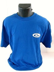 MSRP 19.99 NEW DRAKE WATERFOWL DUCK HEAD LOGO T-SHIRT – BLUE – SIZE M
