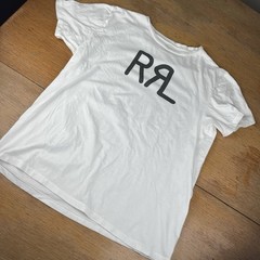 Double RL Logo Jersey Crewneck T-Shirt White Men’s Sz Large American Heritage