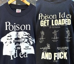 1989 Poison Idea ‘Ian Mackaye’ Retro Style Basic Black Men Women T shirt NH25428