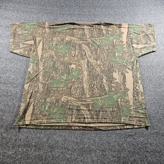 Vintage Ace Sportswear Shirt Mens 2XL Brown Camouflage Pocket Tee Hunting USA