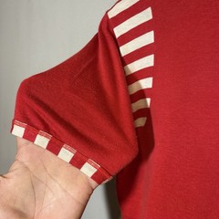 True Vintage 50s/60s Cotton Motorcycle flock Sportex Red / Striped Lido Rare Tee