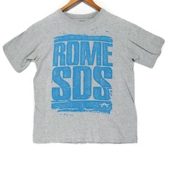 Rome SDS Men’s Gray Spellout T-Shirt – Size Medium