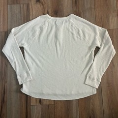 Lucky Brand Lived In Thermal Henley Mens Medium Waffle Knit Long Sleeve