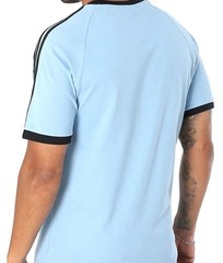 adidas Originals 3-Striped Trefoil T-Shirt Ash Blue/Black JY1371 Size XL NWT
