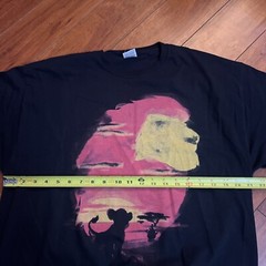 Disney The Lion King Simba Mufasa Sunset Art T-shirt Fruit of the Loom Shirt XL