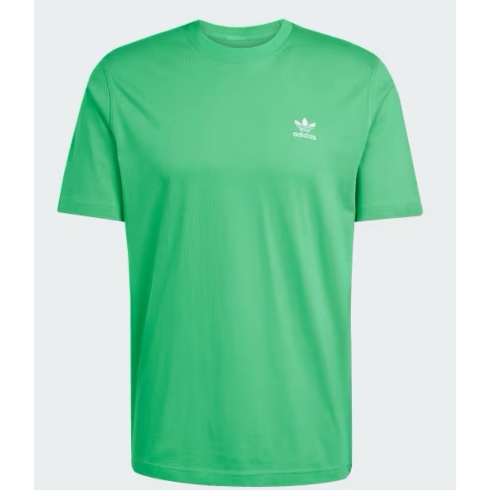 Mens L ADIDAS ORIGINALS logo ESSENTIALS TREFOIL TEE SHIRT GREEN JN0235 large NEW