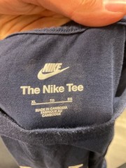 Nike Navy Blue Script Logo Graphic T-Shirt