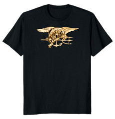 NEW LIMITED Navy SEALs Logo Army Novelty Heavy Cotton Tee