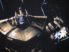Thanos x Goat Crew marvel men’s black t-shirt XL infinity gauntlet war villain