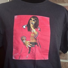 Aaliyah Graphic T Shirt Mens Medium Black Ripple Junction Spencers KMEL 1997