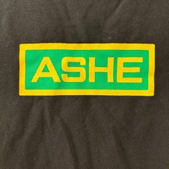 Arthur Ashe T-Shirt Men’s Small Black Logo Graphic Made In Portugal Cotton Tee S